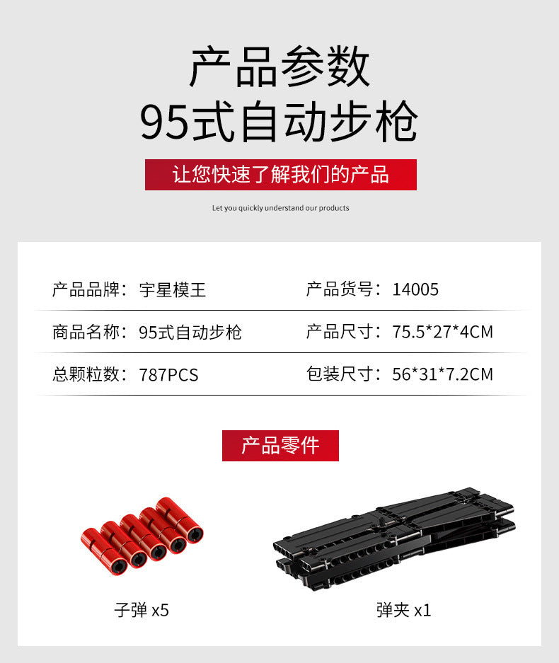 Mould King 14005 Military Series QBZ95 Building Blocks 787pcs Bricks Toy From China
