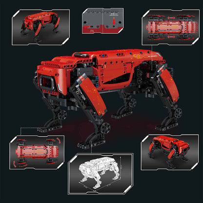 Mould King 15067 MOC RC Technical No.MK Dynamics red Robot building blocks 936pcs bricks with Motor ship from China.