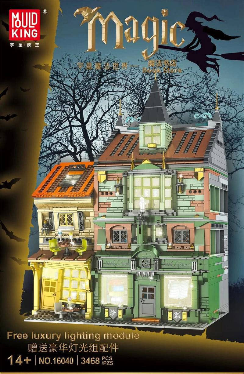 Mould King 16040 Movie &amp; Game Series Magic Book Store 3468pcs Bricks Toys Ship From USA 3-7 Days Delivery