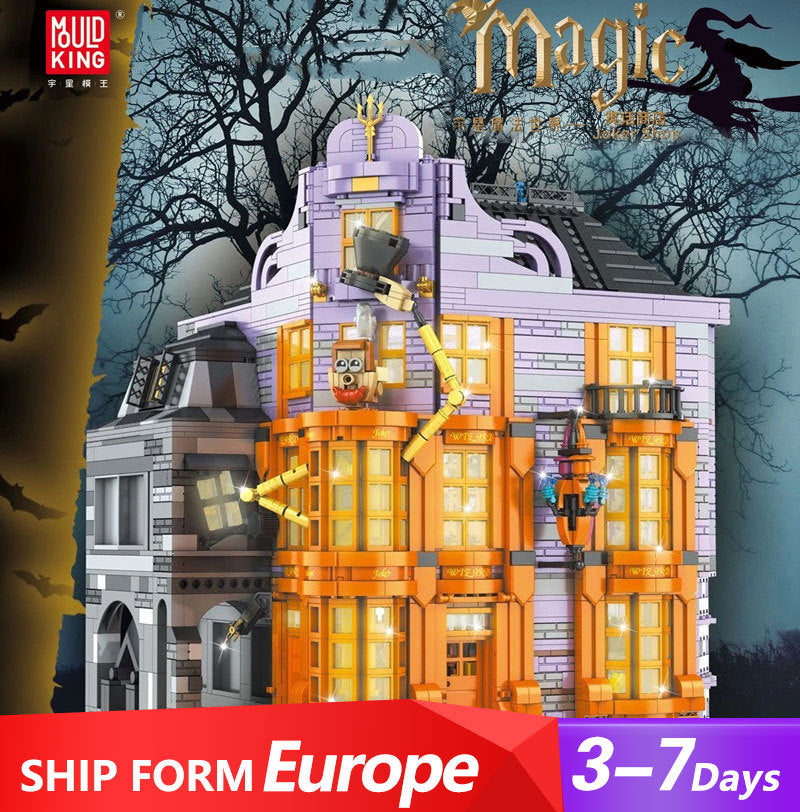 Mould King 16041 Movie &amp; Game Series Magic Joker Shop Blocks 3468pcs Bricks Ship From Europe 3-7 Days Delivery