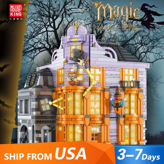 Mould King 16041 Movie &amp; Game Series Magic Joker Shop Blocks 3468pcs Bricks Ship From USA 3-7 Days Delivery