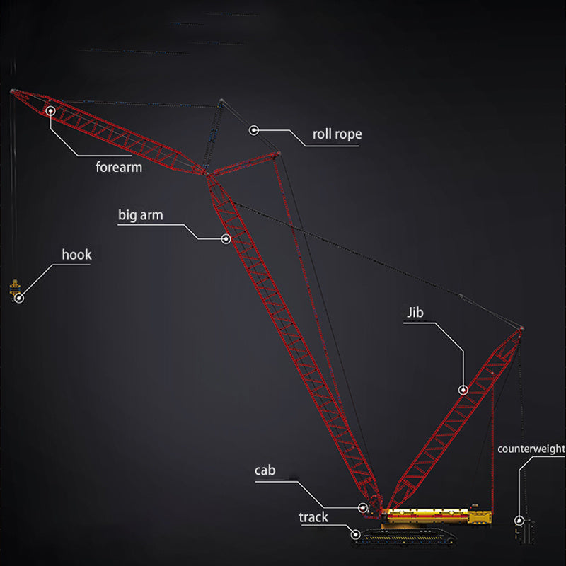 Mould King 17015 Technic Moc APP Remote Control Crawler Crane Liebherr LR13000 Model Building Blocks 4318pcs Bricks Toys Ship From China.