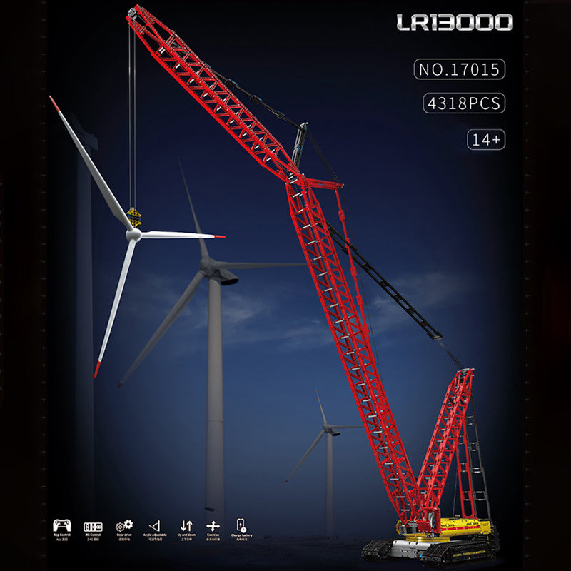 Mould King 17015 Technic Moc APP Remote Control Crawler Crane Liebherr LR13000 Model Building Blocks 4318pcs Bricks Toys Ship From China.