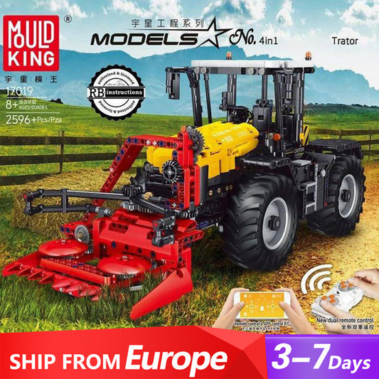 Mould King 17019 Technic Tractor Fastrac 4000er series with RC Building Blocks with 1339pcs Bricks From Europe 3-7 Days Delivery