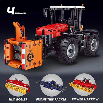 Mould King 17020 MOC Technic 4 IN 1 Trator Car Model App Remote Control Building Blocks With 2716pcs Ship from China.