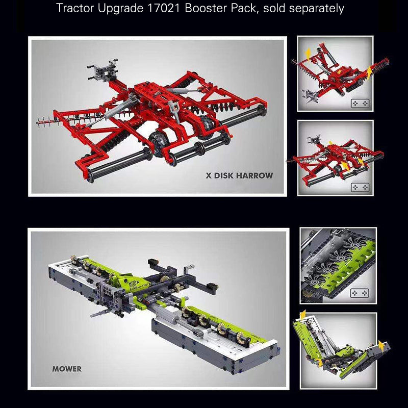 Mould King 17020 MOC Technic 4 IN 1 Trator Car Model App Remote Control Building Blocks With 2716pcs Ship from China.