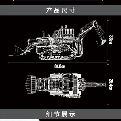 Mould King 17023 Technic Series Pneumatic Forklift Building Blocks 3963pcs Bricks Toys Ship From China