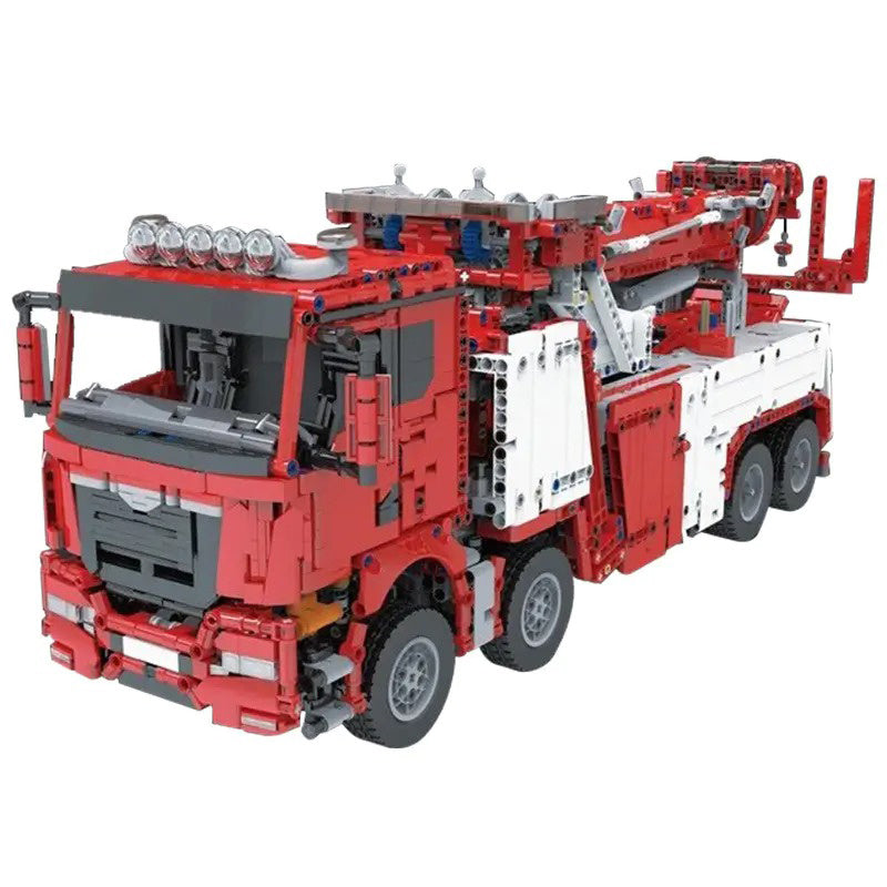Mould King 17027 Motor Fire Rescue Vehicle Red Truck Technical 4883pcs Building Block Brick From China Delivery.