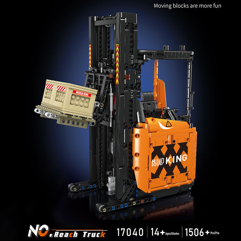 Mould King 17040 Moc Technic Motor Yellow Reach Truck Car Model Building Blocks 1506pcs Bricks Toys From China.
