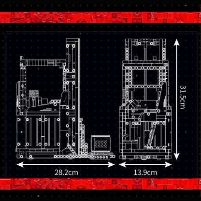 Mould King 17041 Moc Technic Motor Red Reach Truck Car Model Building Blocks 1506pcs Bricks Toys From China.