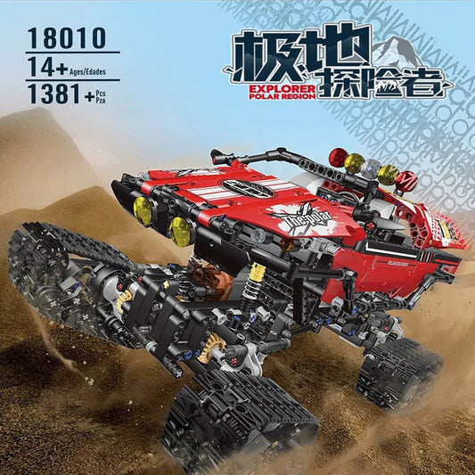 Mould King 18010 MOC Technical Explorer Polar Region Building Blocks APP Remote Control Car with Motor 1381pcs bricks Ship from China