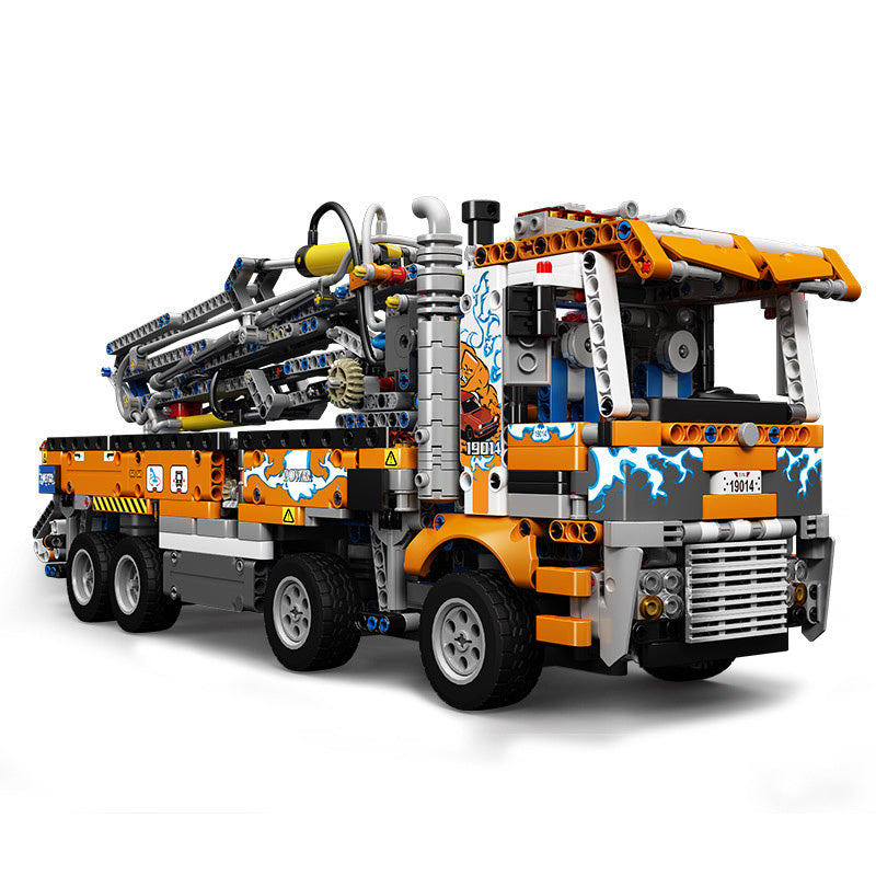 Mould King 19014 Technic Pneumatic Concrete Pump Truck Building Blocks 2098pcs Bricks Toys From China Delivery.
