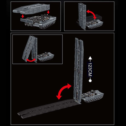 Mould King 20002 Technic Remote Control Ultimate Abrams with Bridge Layer AVLB Building Blocks 2388pcs Bricks From China Delivery.