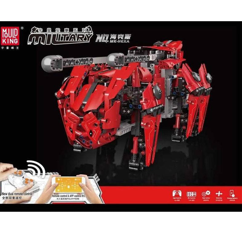 Mould King 20005 Military Series Walking Tank (Hexapod)、MK-HEXA Building Blocks 1608pcs Bricks Ship From China