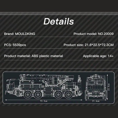 Mould King 20009 Moc Technic Armored Recovery Crane G-BKF Remote Control 5539pcs Bricks Toys From China.
