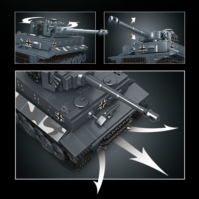 Mould King 20014 Military Remote Control Tiger Tank Building Blocks 800±pcs Bricks Toy From China Delivery.