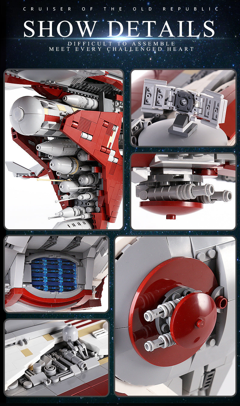 Mould King 21002 Star War Old Republic Escort Cruiser Building Blocks 8338pcs Bricks Toys For Gift Ship From Europe 3-7 Days Delivery