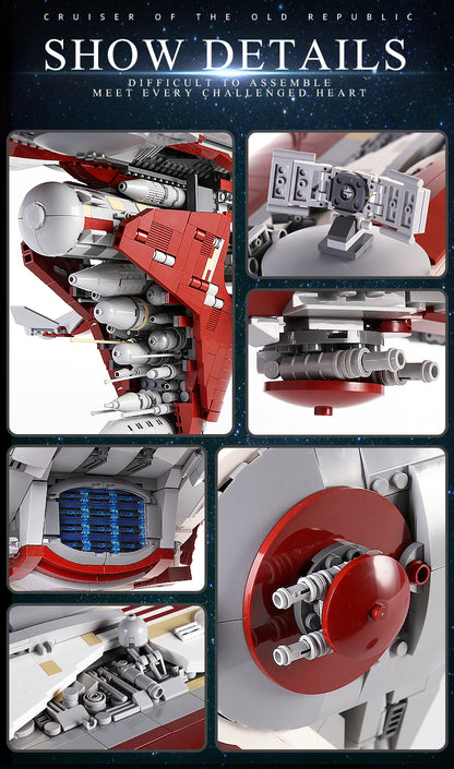 Mould King 21002 Star War Old Republic Escort Cruiser Building Blocks 8338pcs Bricks Toys For Gift Ship From Europe 3-7 Days Delivery
