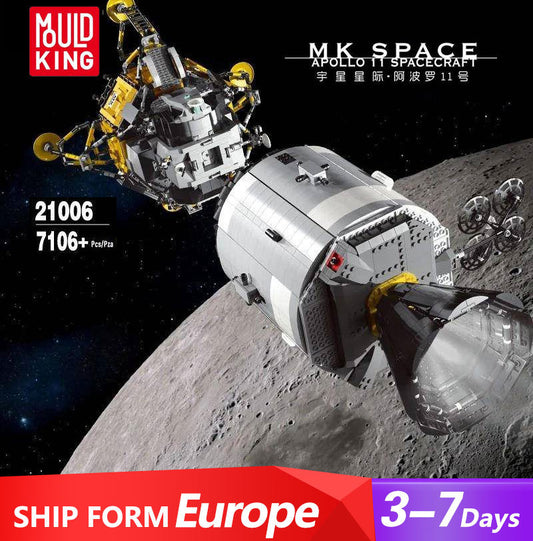 Mould King 21006 Apollo Spacecraft Building Blocks 7018pcs Bricks Toys Ship From Europe 3-7 Day Delivery