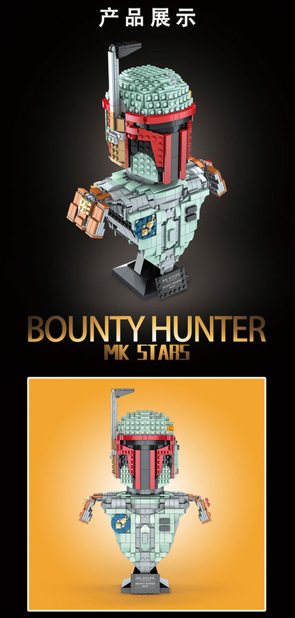 Mould King 21021 Star Plan Series Boba Fett Helmet Bust Building Blocks 625pcs Bricks Ship From China