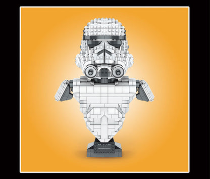Mould King 21022 Star Plan Series Stormtrooper Bust Helmet Building Blocks 647pcs Bricks Ship From China