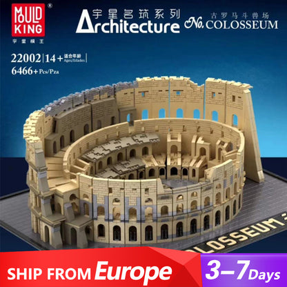Mould King 22002 The Architecture Building Series Rome Colosseum Blocks 6466pcs Bricks Ship From Europe 3-7 Days Delivery