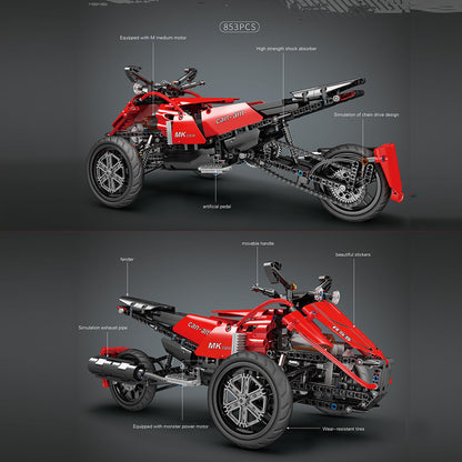 Mould King 23010 Moc Technic "Monster "Syder Motorcycle Model Building Blocks 853pcs APP Remote Control Ship From China.