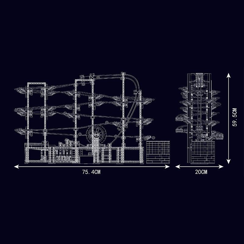Mould King 26002 Technic Motor Great Ball Contraption：Marble Run Building Blocks 2438pcs Bricks Toys From China Delivery.