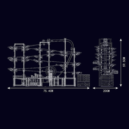 Mould King 26002 Technic Motor Great Ball Contraption：Marble Run Building Blocks 2438pcs Bricks Toys From China Delivery.