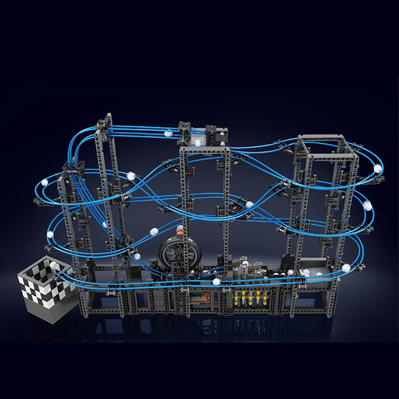 Mould King 26002 Technic Motor Great Ball Contraption：Marble Run Building Blocks 2438pcs Bricks Toys From China Delivery.