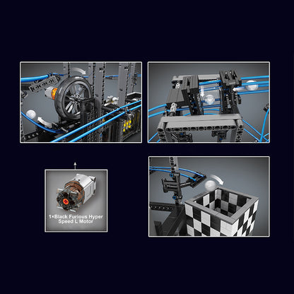 Mould King 26002 Technic Motor Great Ball Contraption：Marble Run Building Blocks 2438pcs Bricks Toys From China Delivery.