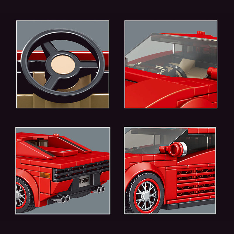 Mould King 27012 Ferrar i Testarossa Technical Red Super Mini Car MOC Building Blocks 316ps ship from China