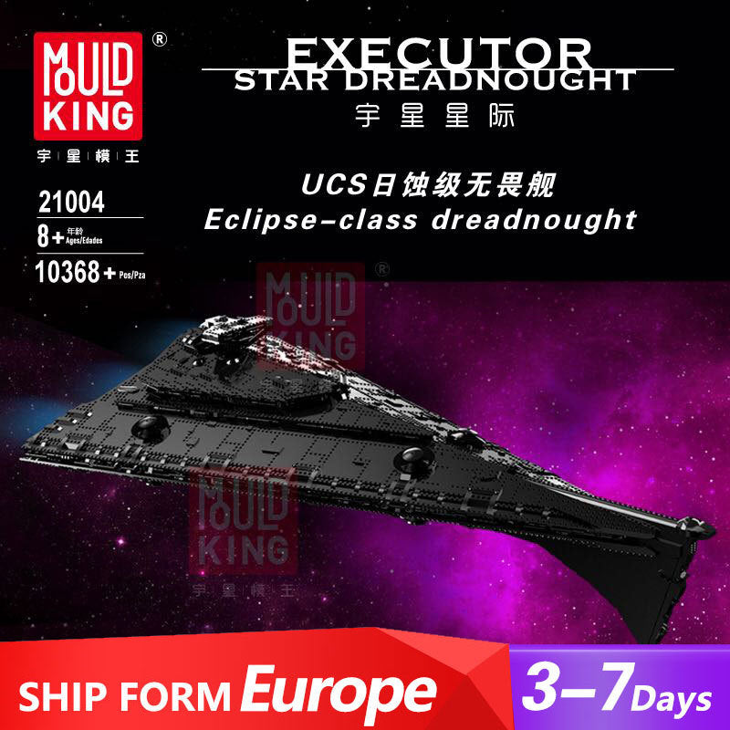 Mould king 21004 Movie Star Wars Eclipse-Class Dreadnought Building Blocks 10368pcs Ship From Europe 3-7 Days Delivery