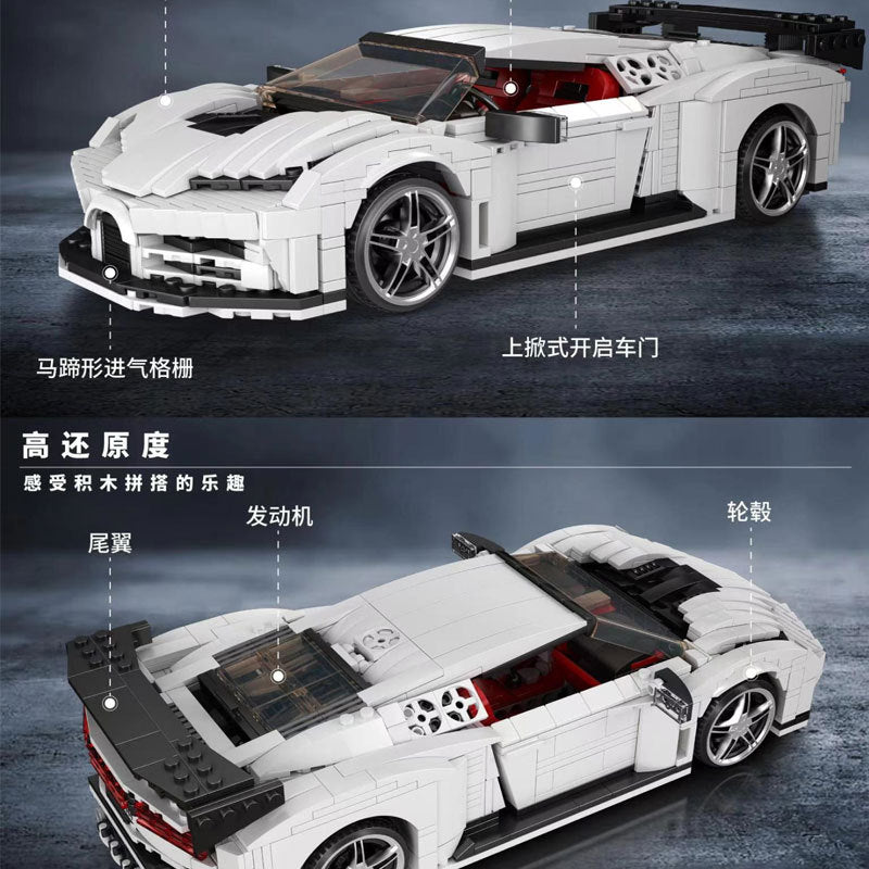 MouldKing 10004 Bugatti Technic Expert Series EB110 pecial Building Blocks 1116pcs Bricks Toys  From China