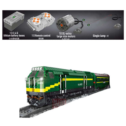 MOULDKING 12001 Technic Railway Series Harmony Remote Control Electric Train Boy Puzzle Building Block 2086pcs Bricks Toy From China