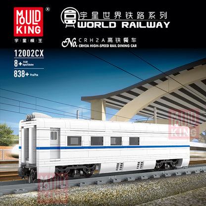 MOULDKING 12002 Technic Railway Series World Railway CRH2 High-speed Train Assembly Building Block 1808pcs Bricks Toy From China