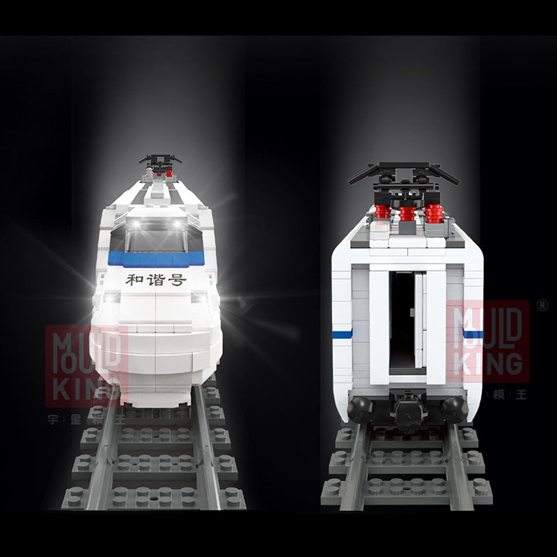 MOULDKING 12002 Technic Railway Series World Railway CRH2 High-speed Train Assembly Building Block 1808pcs Bricks Toy From China