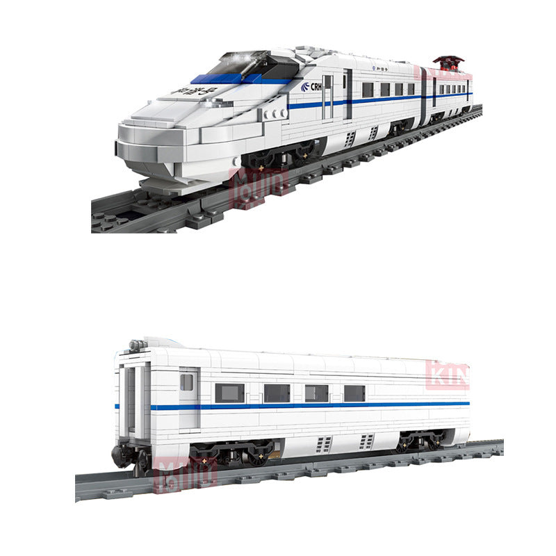 MOULDKING 12002 Technic Railway Series World Railway CRH2 High-speed Train Assembly Building Block 1808pcs Bricks Toy From China