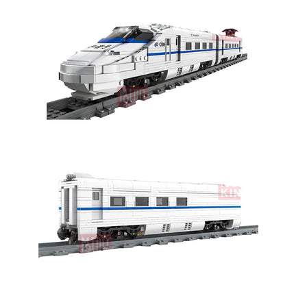 MOULDKING 12002 Technic Railway Series World Railway CRH2 High-speed Train Assembly Building Block 1808pcs Bricks Toy From China