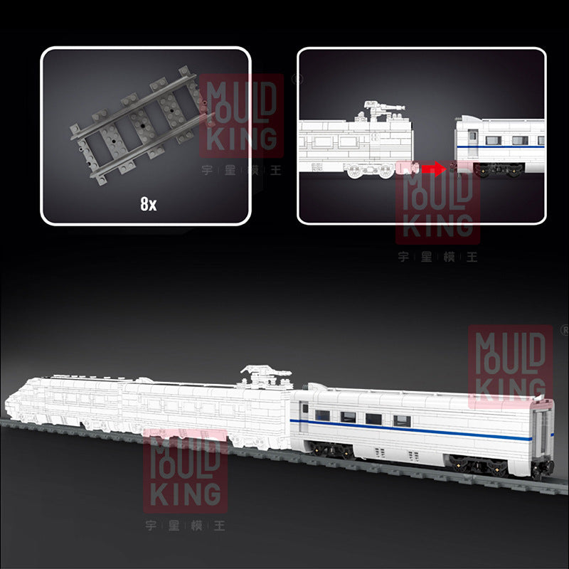 MOULDKING 12002 Technic Railway Series World Railway CRH2 High-speed Train Assembly Building Block 1808pcs Bricks Toy From China