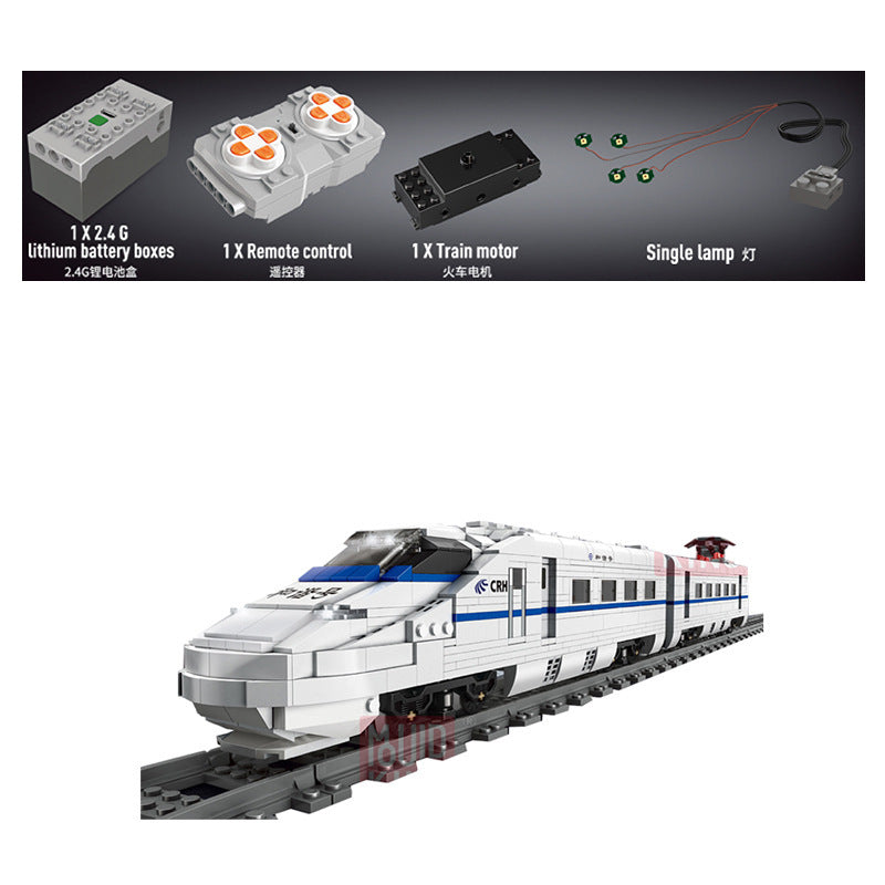 MOULDKING 12002 Technic Railway Series World Railway CRH2 High-speed Train Assembly Building Block 1808pcs Bricks Toy From China
