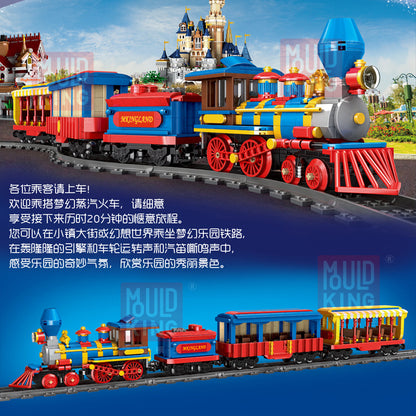 MOULDKING 12004 Paradise Series Fantasy Remote Control Electric Train Puzzle Assembly Building Block 1554pcs Bricks Toys From China