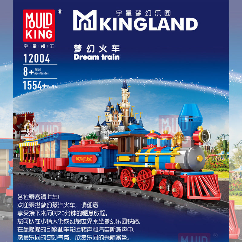 MOULDKING 12004 Paradise Series Fantasy Remote Control Electric Train Puzzle Assembly Building Block 1554pcs Bricks Toys From China