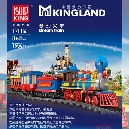 MOULDKING 12004 Paradise Series Fantasy Remote Control Electric Train Puzzle Assembly Building Block 1554pcs Bricks Toys From China