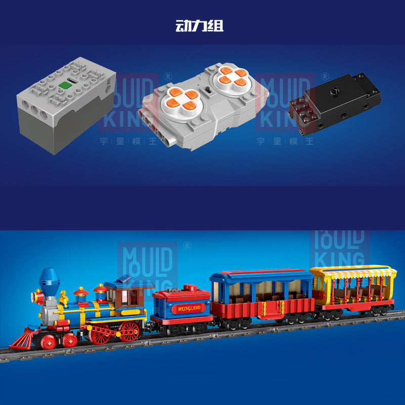 MOULDKING 12004 Paradise Series Fantasy Remote Control Electric Train Puzzle Assembly Building Block 1554pcs Bricks Toys From China