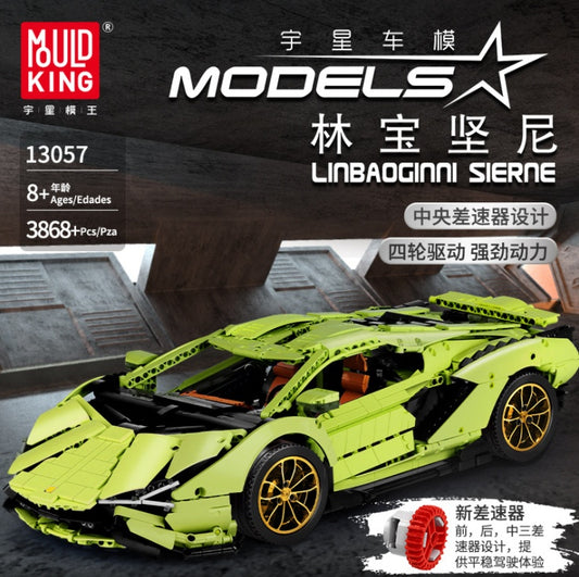 MOULDKING 13057 Technic Super Car Model Building Blocks 3819pcs Bricks APP Remote Control Children's Toys From China Delivery.