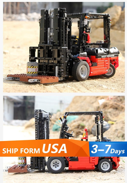 MOULDKING 13106  Technic APP RC Model The Forklift Truck 1719PCS Building Blocks Bricks for Children Assemble Car Christmas Toys