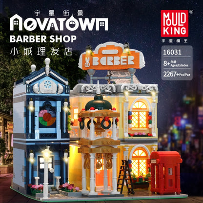 MOULDKING 16031 Street View Barber Shop In Town Model Building Blocks 2267pcs Bricks Toys Gifts From China