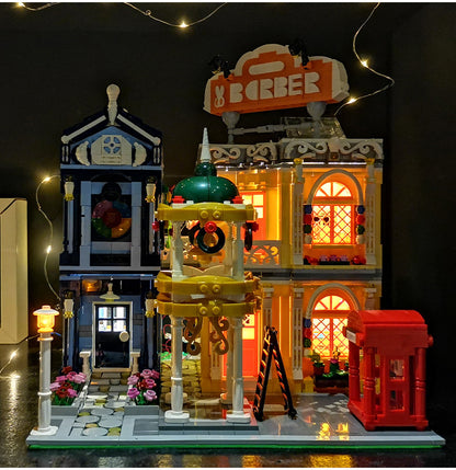 MOULDKING 16031 Street View Barber Shop In Town Model Building Blocks 2267pcs Bricks Toys Gifts From China