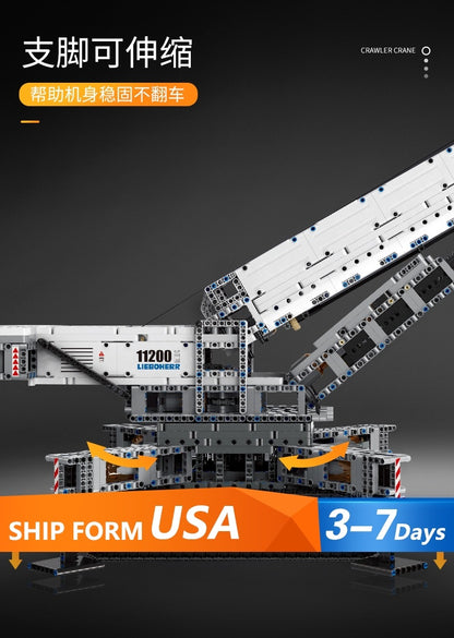 MOULDKING 17002  Technic Building Block Moc-20920 11200 Large Excavator Engineering Crane Remote Control DIY Toys Boy Gifts